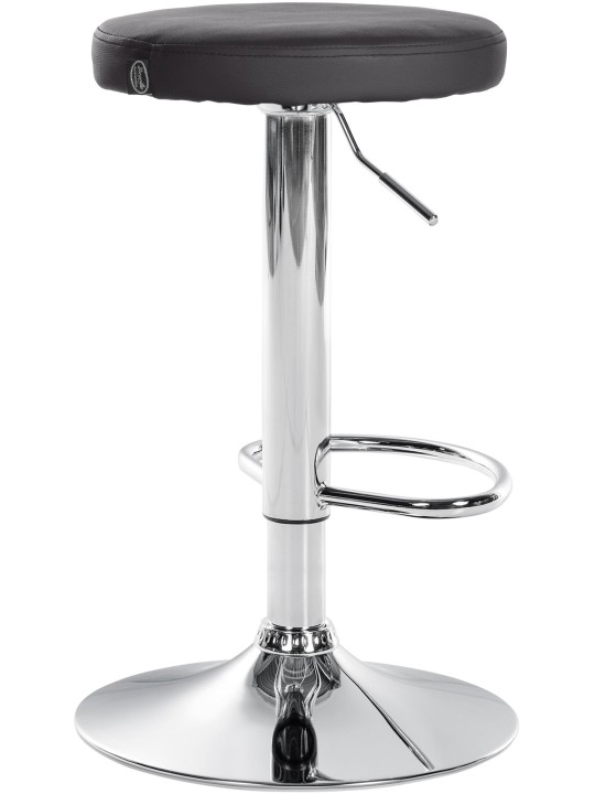 Barová stolička Ponte umelá koža chróm, čierna