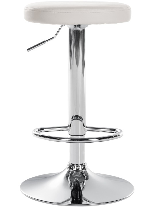 Barová stolička Ponte umelá koža chróm, biela