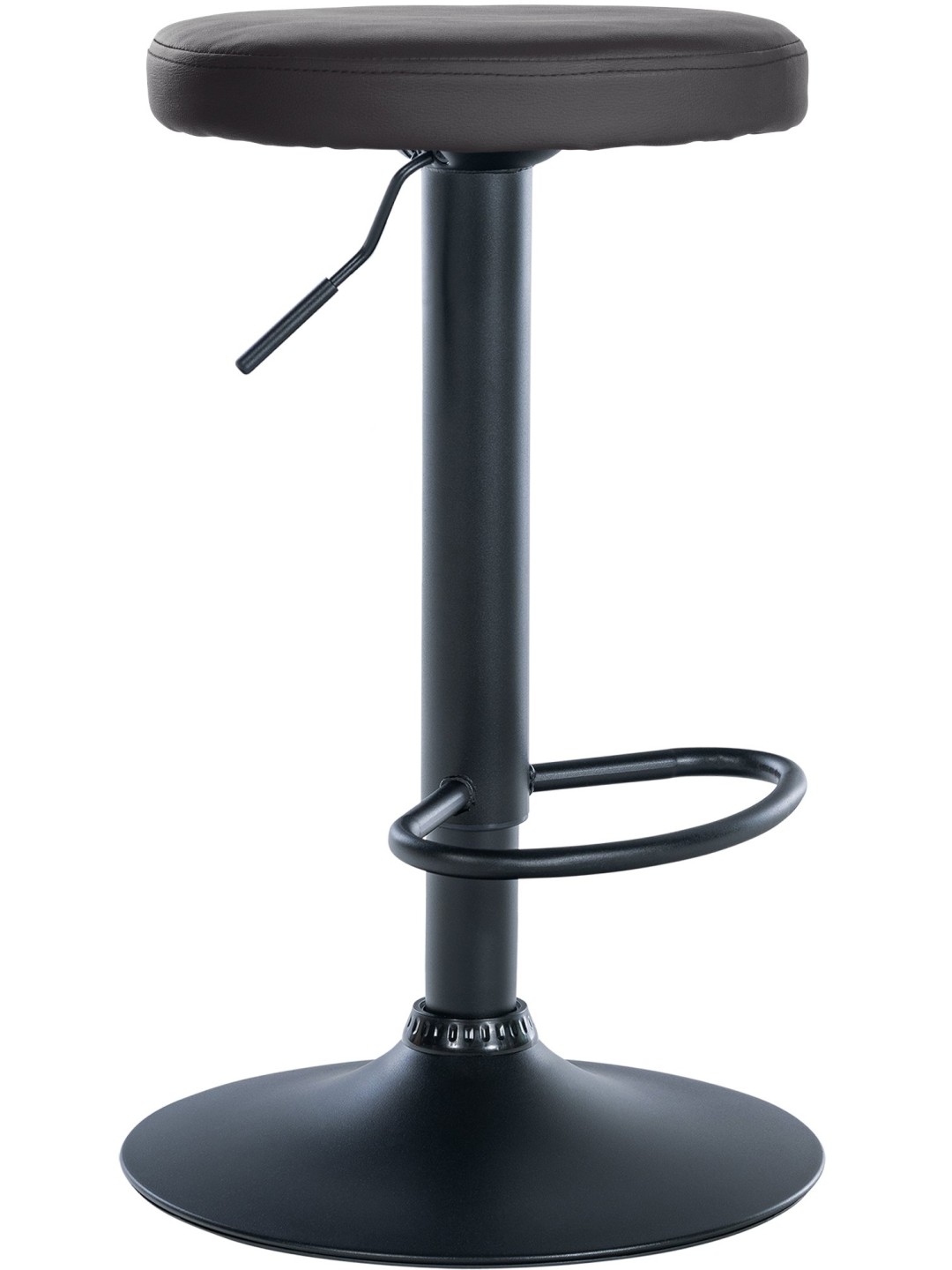 Barová stolička Ponte z umelej kože, čierna