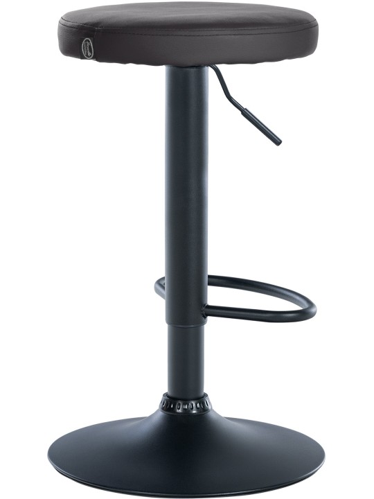 Barová stolička Ponte z umelej kože, čierna