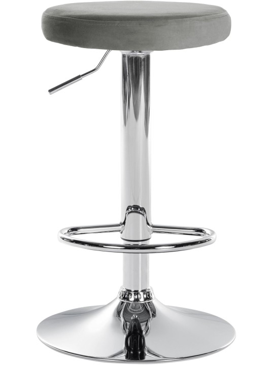 Barová stolička Ponte velvet chrome, sivá