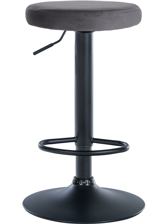 Barová stolička Ponte velvet, tmavosivá