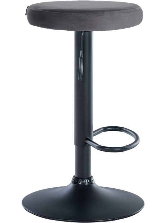 Barová stolička Ponte velvet, tmavosivá