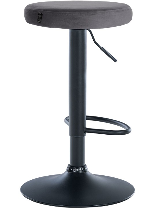 Barová stolička Ponte velvet, tmavosivá