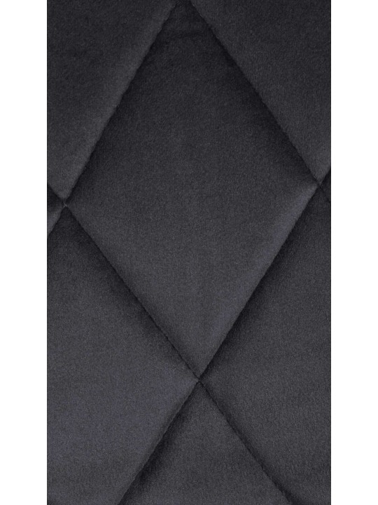 Barová stolička Lazio zamatový chróm, tmavosivá