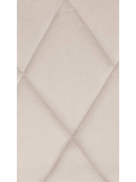 Barová stolička Lazio zamatový chróm, krémová