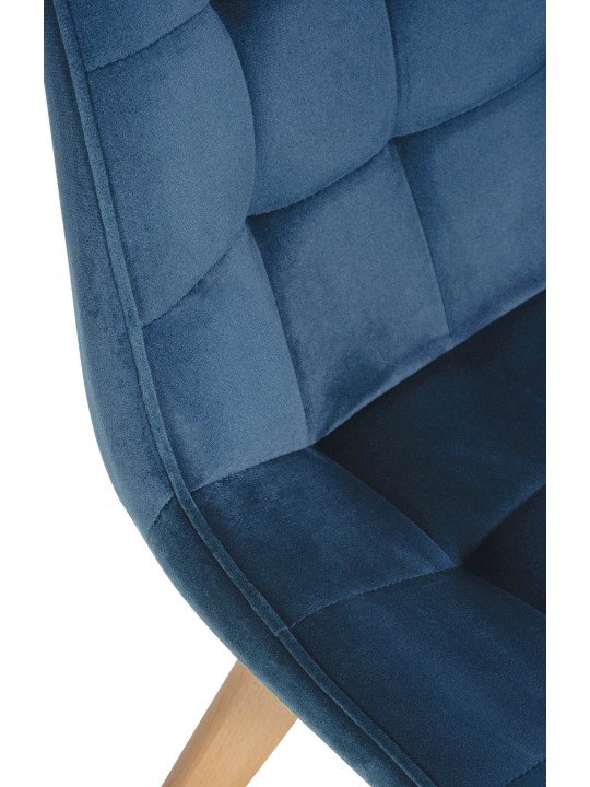 Stolička Brook velvet, modrá