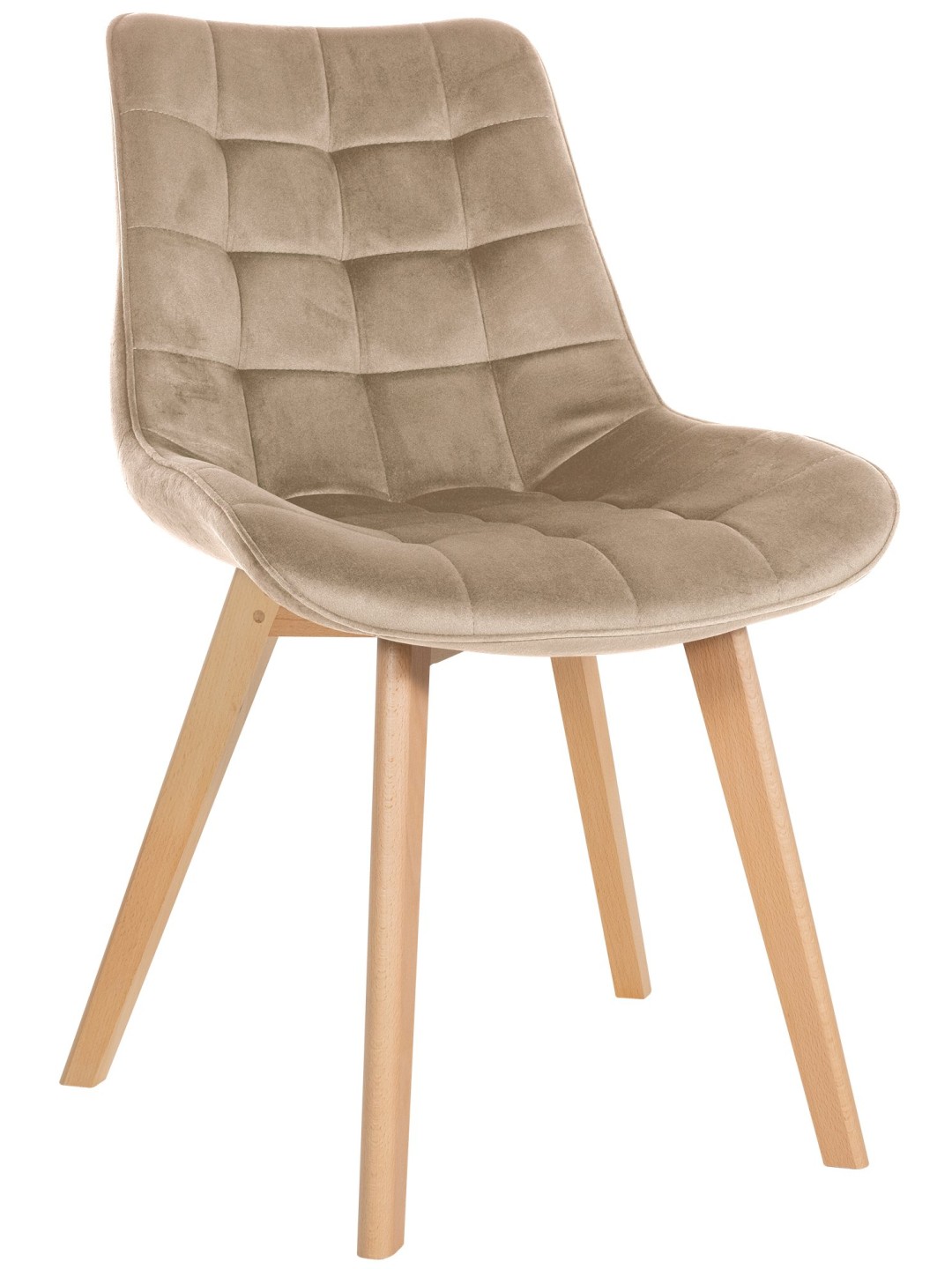 Stolička Brook velvet, hnedá