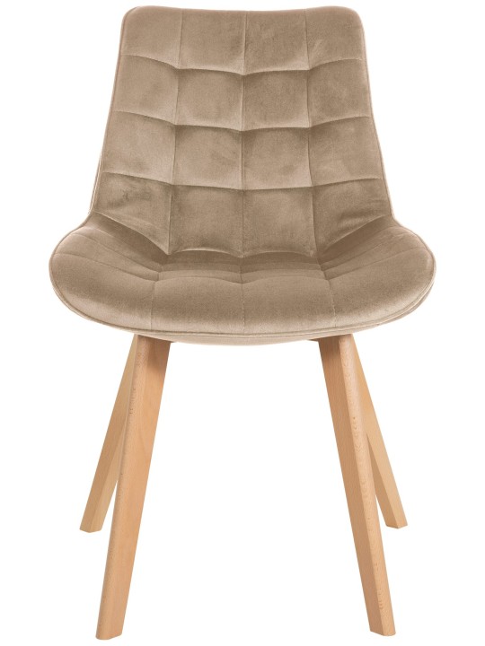 Stolička Brook velvet, hnedá