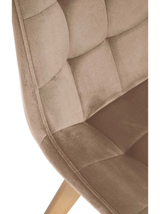 Stolička Brook velvet, hnedá