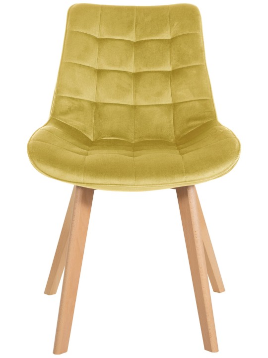Stolička Brook velvet, žltá