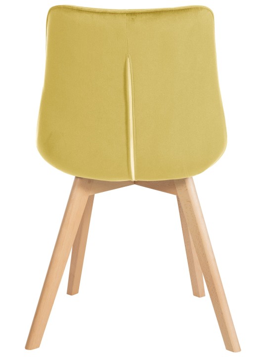Stolička Brook velvet, žltá