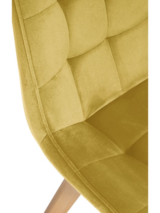 Stolička Brook velvet, žltá