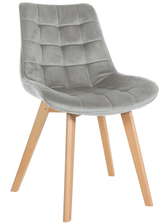 Stolička Brook velvet, sivá