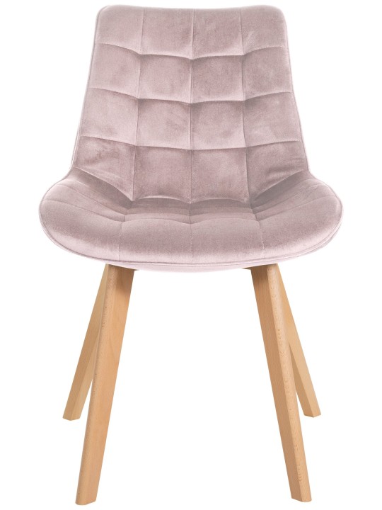 Stolička Brook velvet, ružová