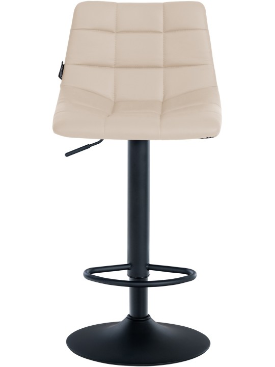Sada 2 barových stoličiek Jerry z umelej kože, krémová
