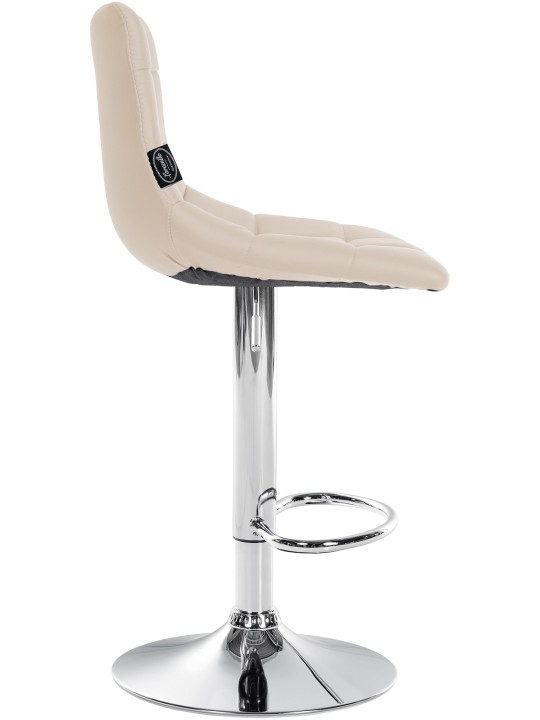 Sada 2 barových stoličiek Jerry z umelej kože chróm, krémová