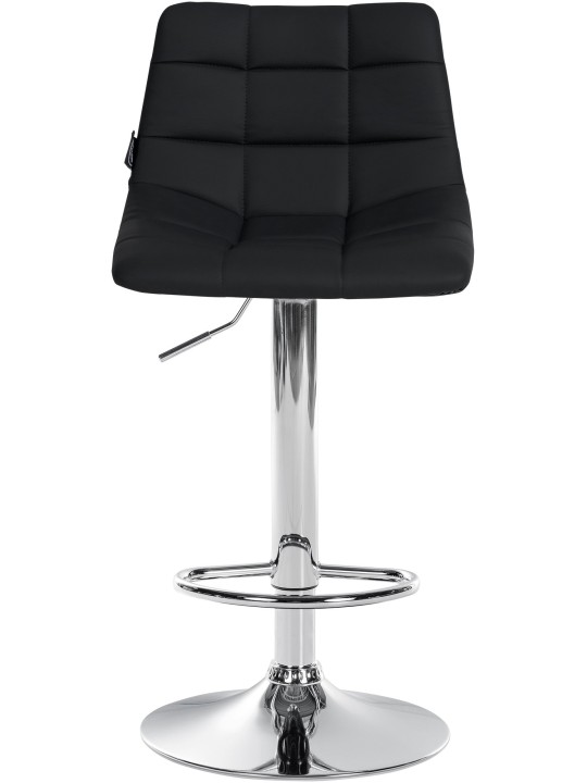 Sada 2 barových stoličiek Jerry z umelej kože chróm, čierna