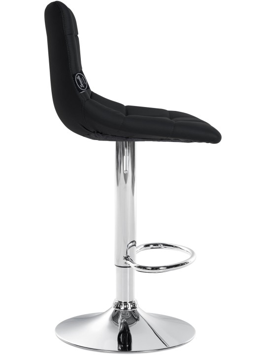 Sada 2 barových stoličiek Jerry z umelej kože chróm, čierna