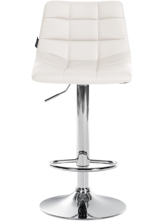 Sada 2 barových stoličiek Jerry z umelej kože chróm, biela