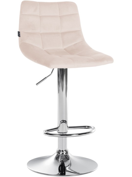 Sada 2 barových stoličiek Jerry velvet chrome, béžová