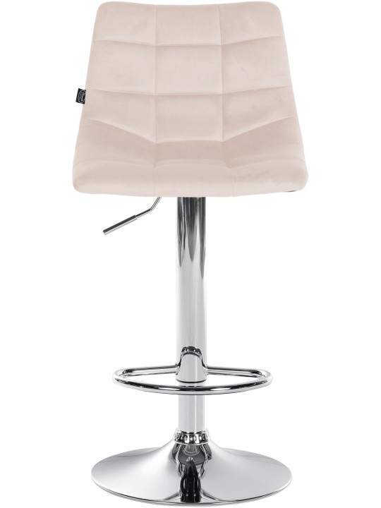 Sada 2 barových stoličiek Jerry velvet chrome, béžová