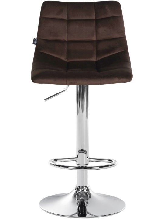Sada 2 barových stoličiek Jerry velvet chrome, hnedá