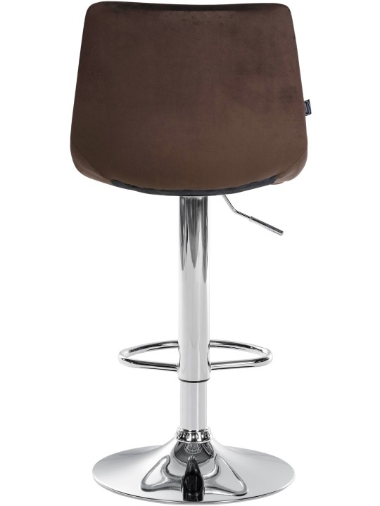 Sada 2 barových stoličiek Jerry velvet chrome, hnedá