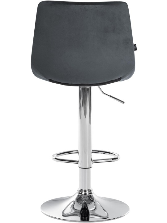Sada 2 barových stoličiek Jerry velvet chrome, tmavosivá