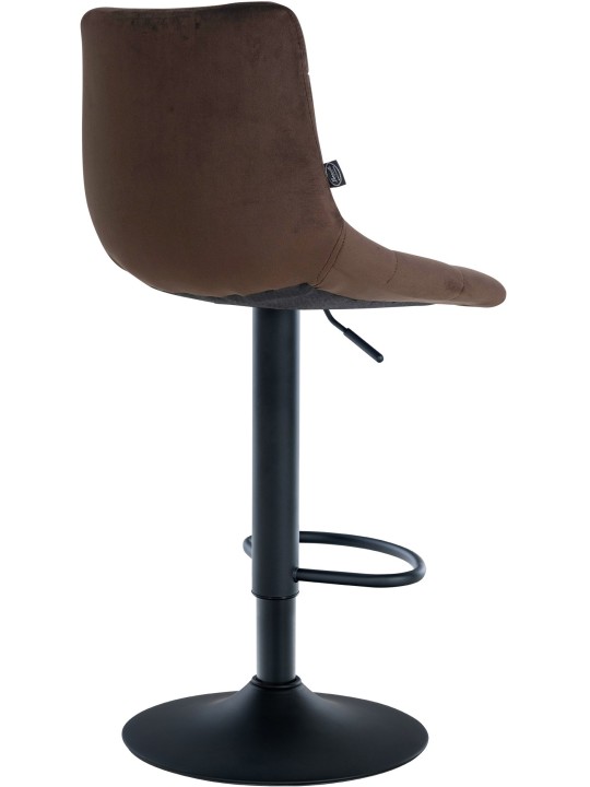 Sada 2 barových stoličiek Jerry velvet, hnedá