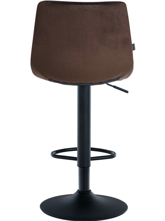 Sada 2 barových stoličiek Jerry velvet, hnedá