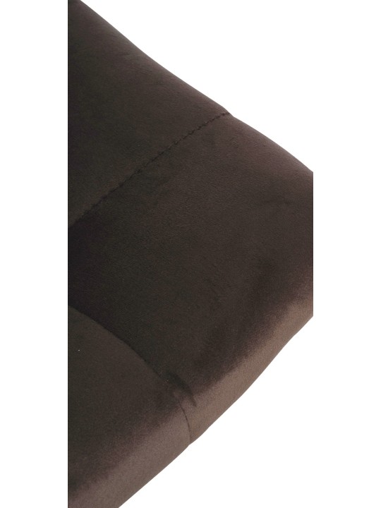 Sada 2 barových stoličiek Jerry velvet, hnedá