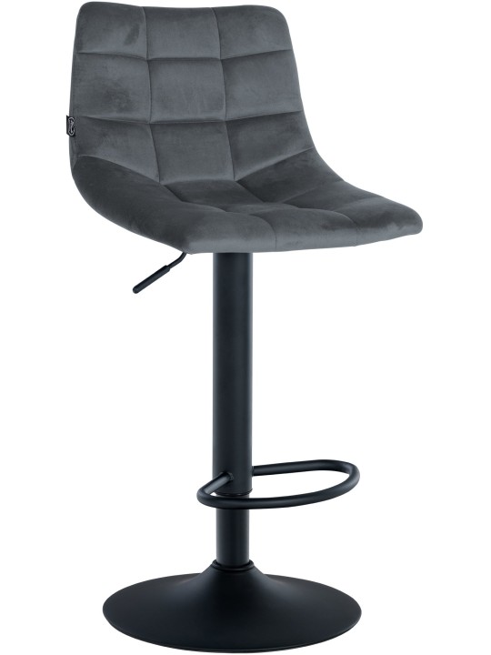 Sada 2 barových stoličiek Jerry velvet, tmavosivá