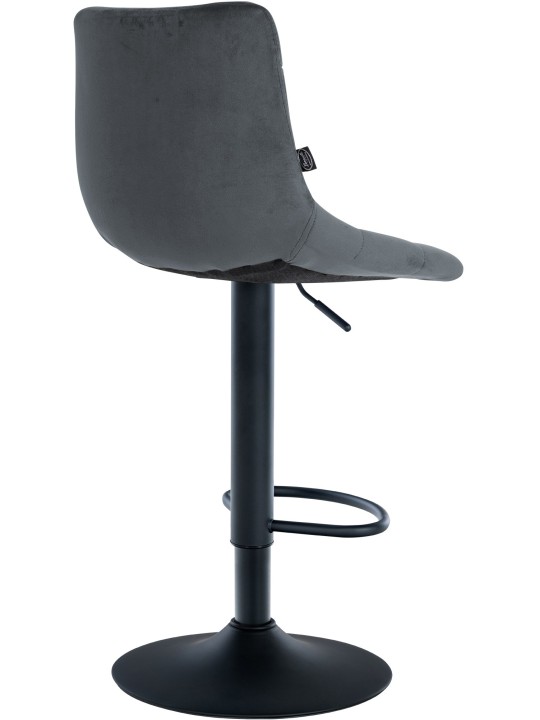 Sada 2 barových stoličiek Jerry velvet, tmavosivá