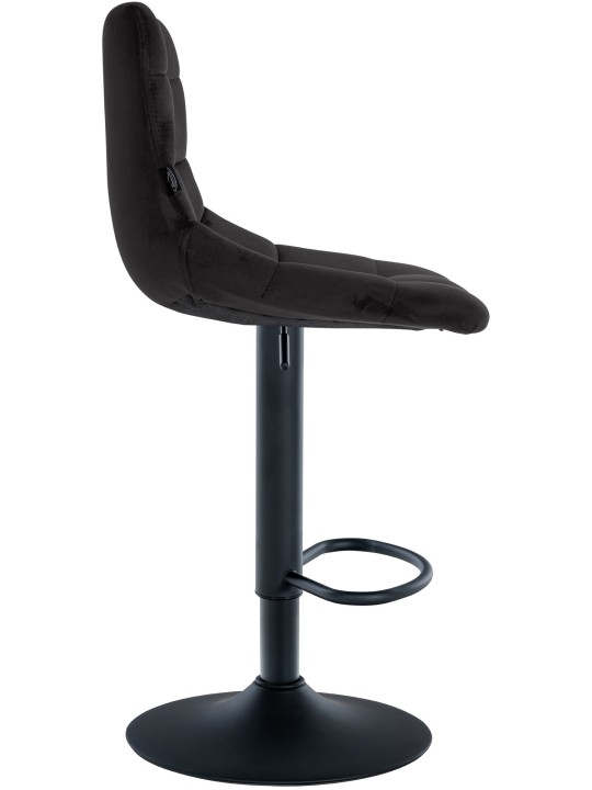 Sada 2 barových stoličiek Jerry velvet, čierna