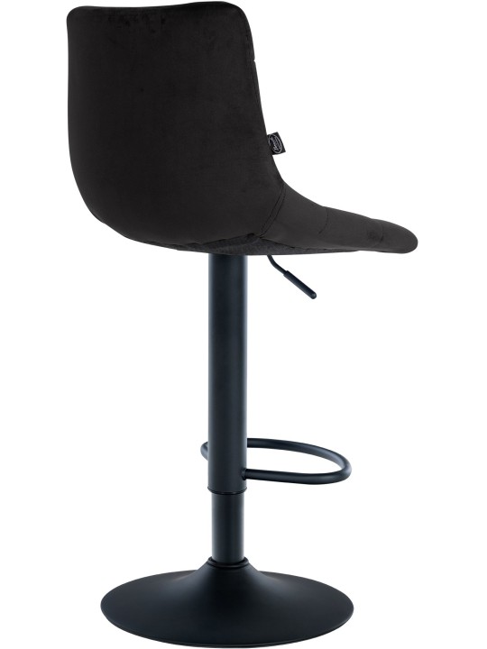 Sada 2 barových stoličiek Jerry velvet, čierna