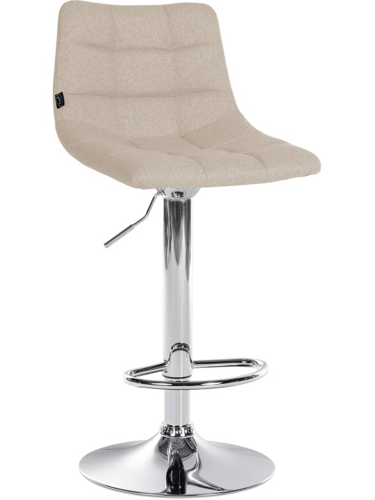 Sada 2 barových stoličiek Jerry fabric chróm, krémová