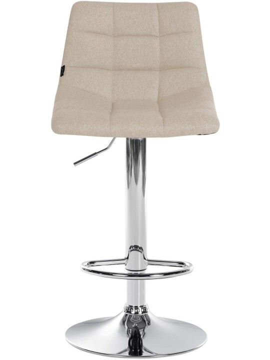 Sada 2 barových stoličiek Jerry fabric chróm, krémová