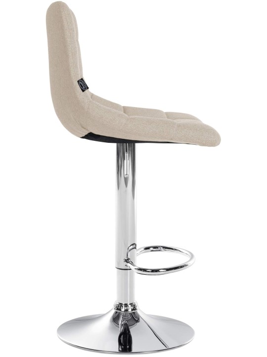 Sada 2 barových stoličiek Jerry fabric chróm, krémová