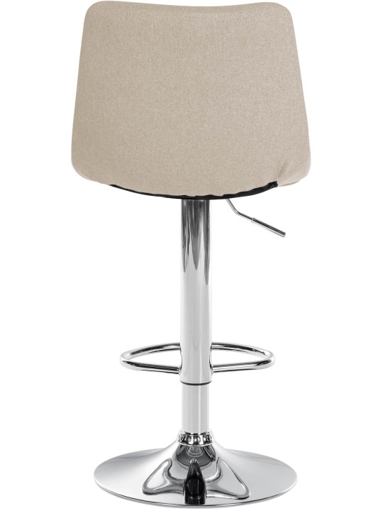 Sada 2 barových stoličiek Jerry fabric chróm, krémová