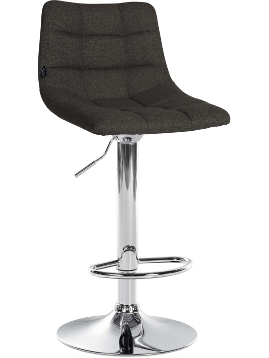 Sada 2 barových stoličiek Jerry fabric chróm, tmavosivá
