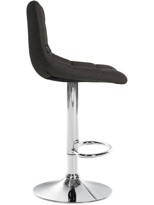 Sada 2 barových stoličiek Jerry fabric chróm, tmavosivá