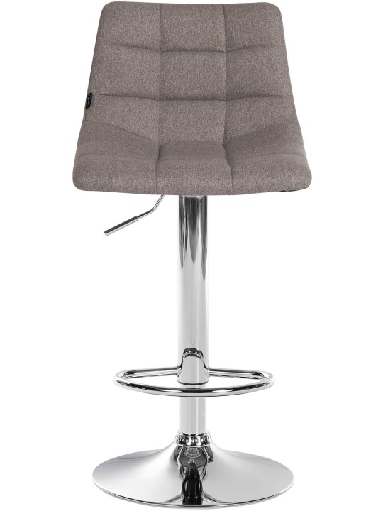 Sada 2 barových stoličiek Jerry fabric chróm, sivá
