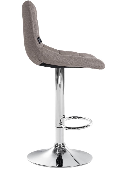 Sada 2 barových stoličiek Jerry fabric chróm, sivá