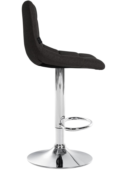 Sada 2 barových stoličiek Jerry fabric chróm, čierna