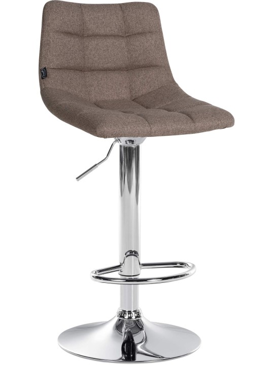 Sada 2 barových stoličiek Jerry fabric chróm, šedohnedá