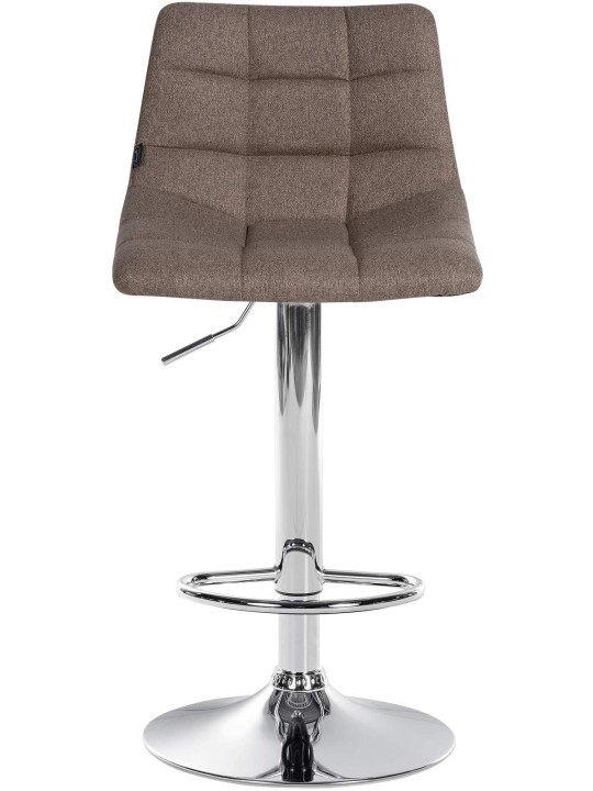 Sada 2 barových stoličiek Jerry fabric chróm, šedohnedá