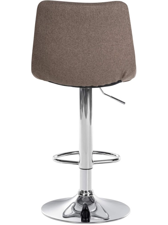 Sada 2 barových stoličiek Jerry fabric chróm, šedohnedá