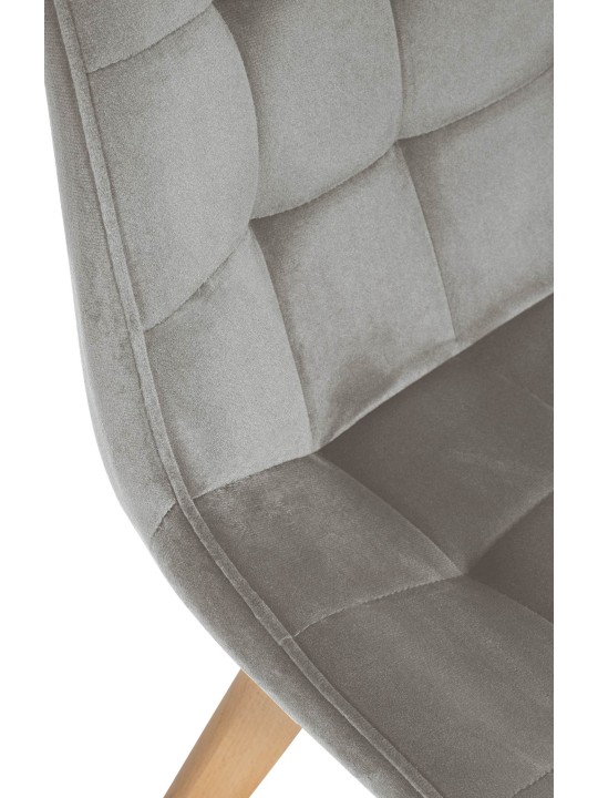 Sada 2 stoličiek Brook velvet, sivá