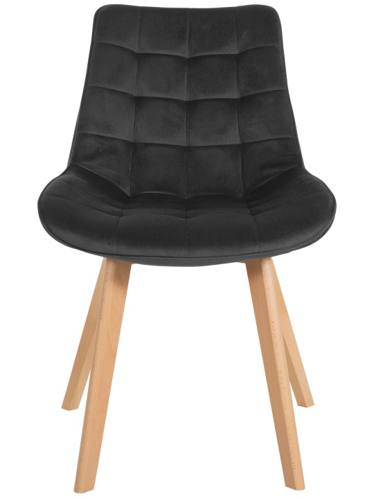 Sada 2 stoličiek Brook velvet, čierna